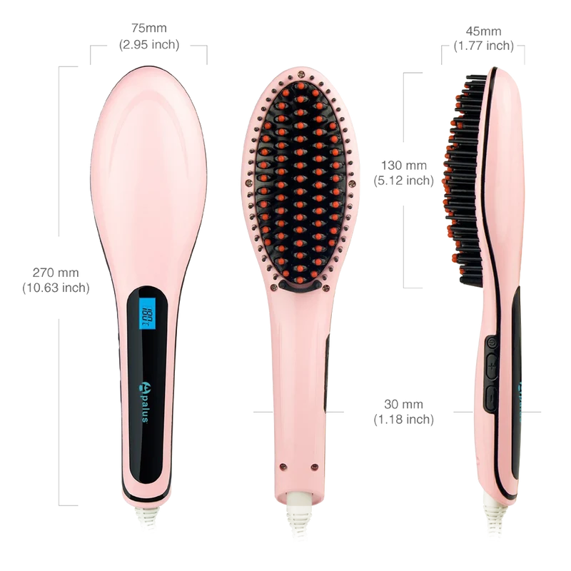 Apalus Brush Hair Straightener Detangling Hair Brush