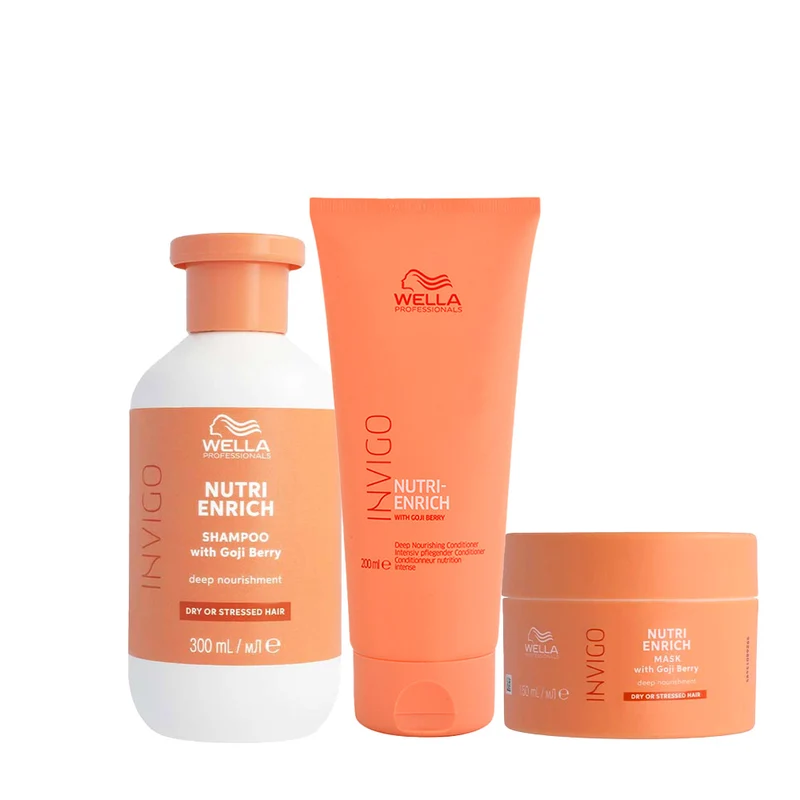 Wella Invigo Nutri Enrich Deep Nourishing Shampoo 300ml Conditioner 200ml Mask 150ml