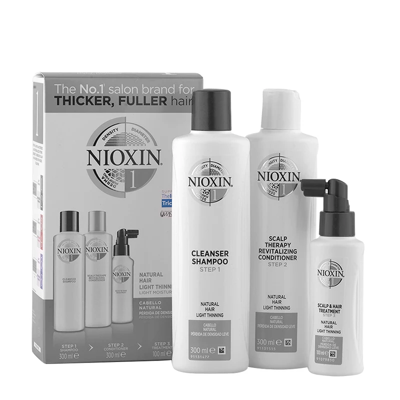 Nioxin Sistema1 XXL Anticaduta Kit Shampoo 300ml + Balsamo 300ml + Trattamento 100ml