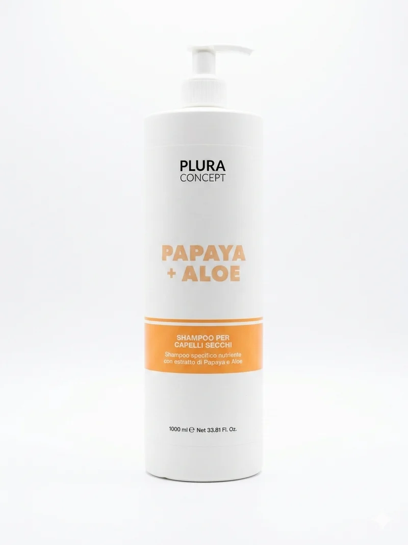 Shampoo per Capelli Secchi – Papaya e Aloe Plura concept 1000ml