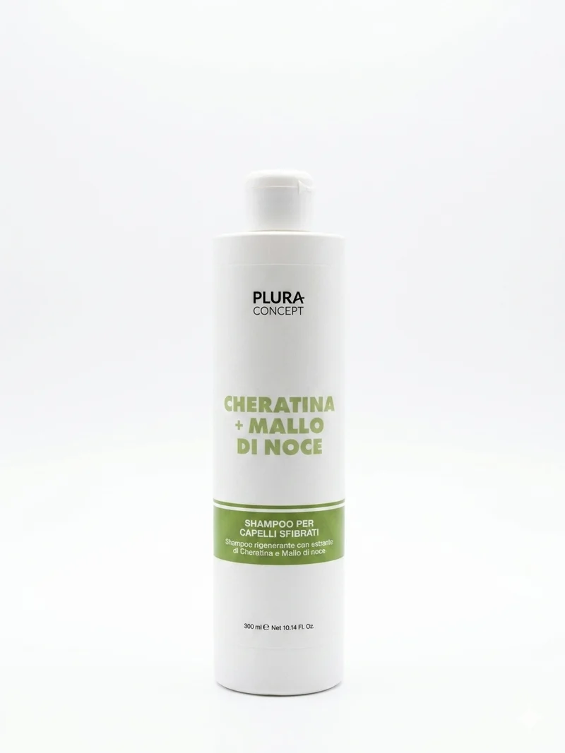 Shampoo per Capelli Sfibrati – Cheratina e mallo di noce Plura concept 300ml