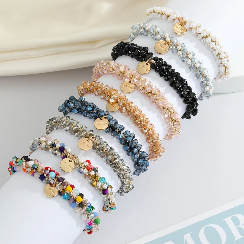 Gemstone Beaded Hair Ties & Headbands