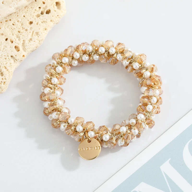 Gemstone Beaded Hair Ties & Headbands