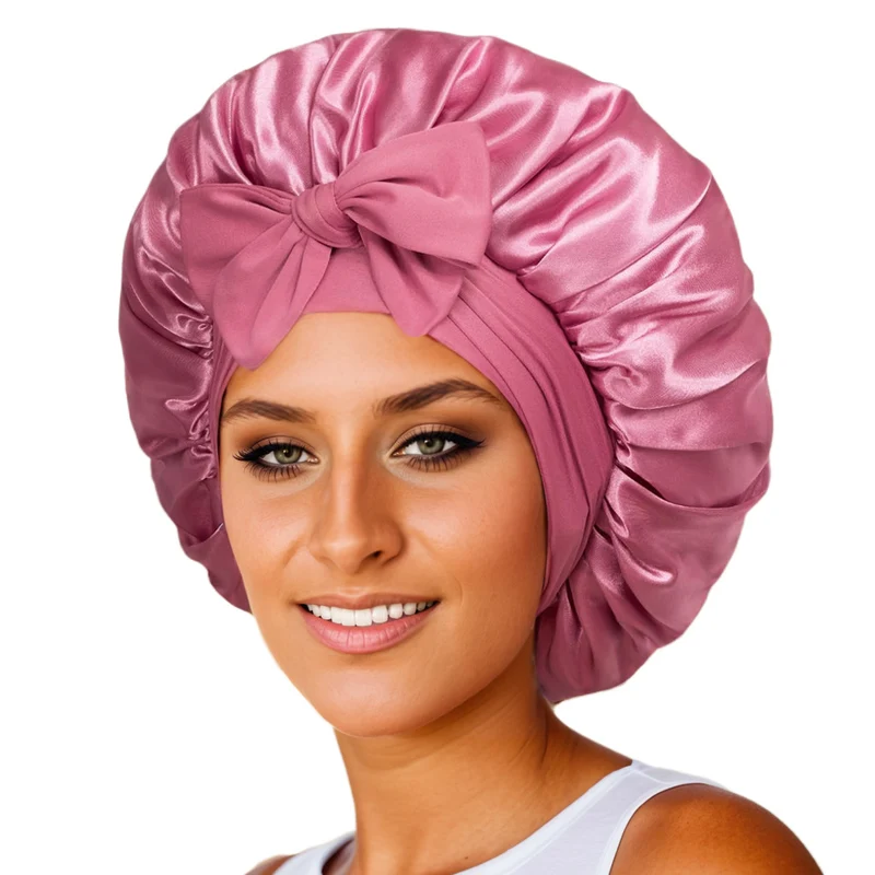 Bow Ribbon Satin Nightcap