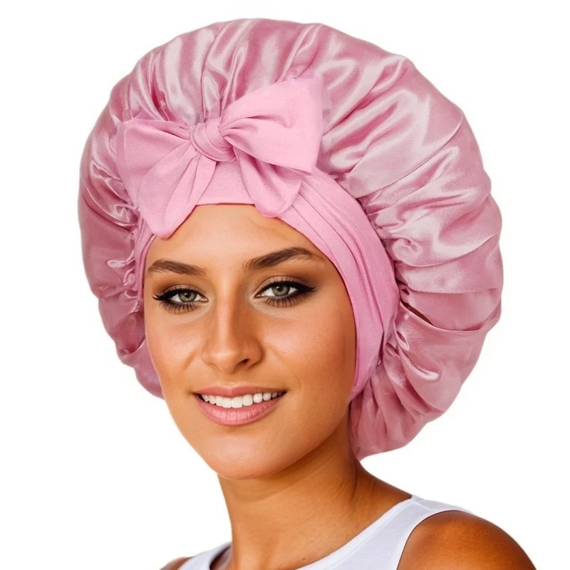 Bow Ribbon Satin Nightcap