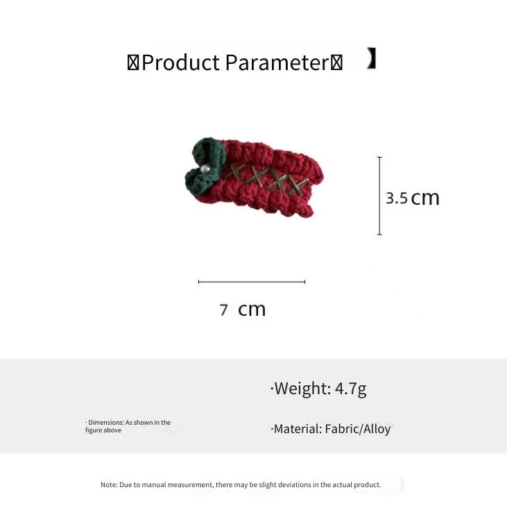 Christmas Knitted Hair Clips for Children