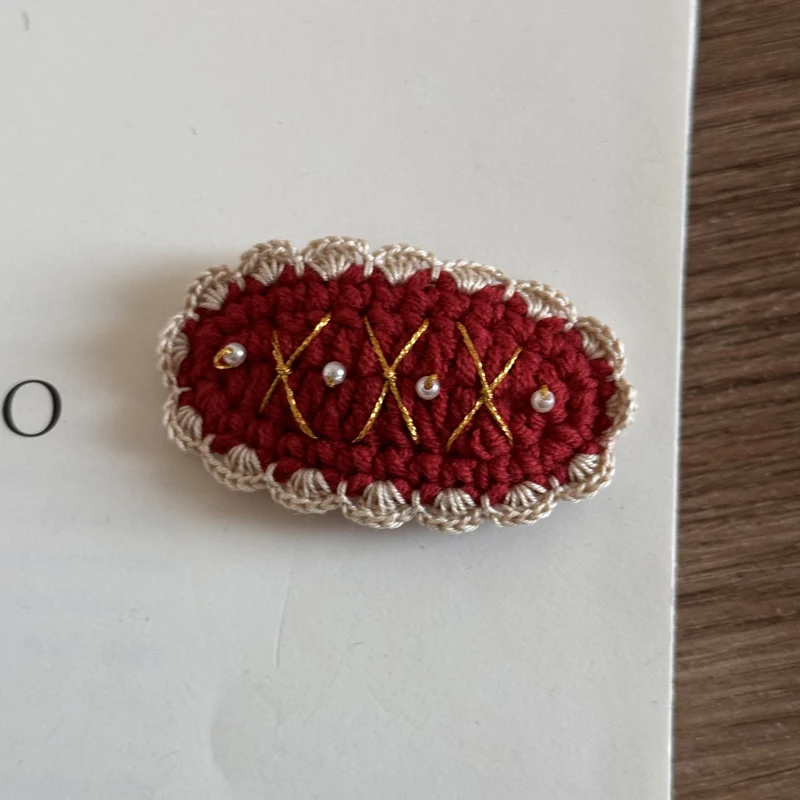 Christmas Knitted Hair Clips for Children