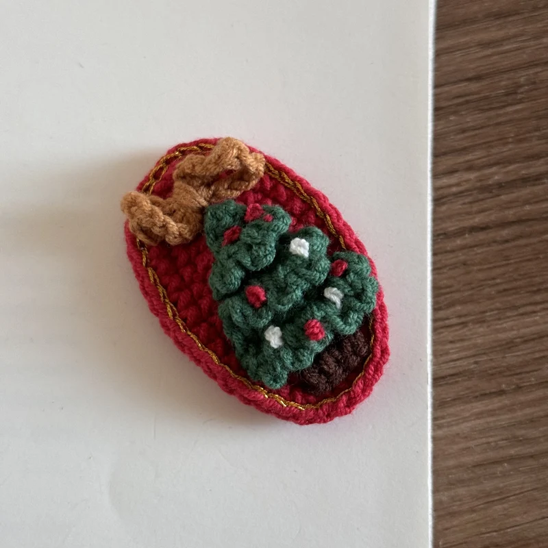 Christmas Knitted Hair Clips for Children