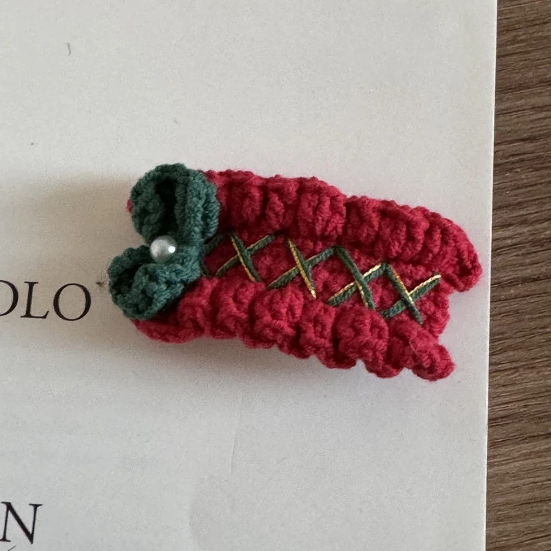 Christmas Knitted Hair Clips for Children