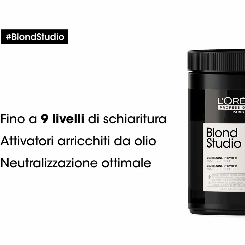 Polvere schiarente 9 toni Blond Studio 9 500g L'oreal