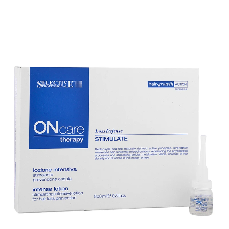 Selective On care Hair loss Stimulate intense lotion 8x8ml - lozione intensiva prevenzione caduta