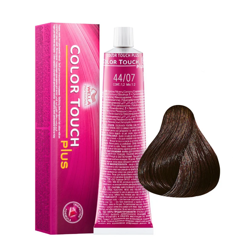 Wella Color Touch Plus 44/07 Castano Medio Intenso Naturale Sabbia 60ml - colore demi-permanente