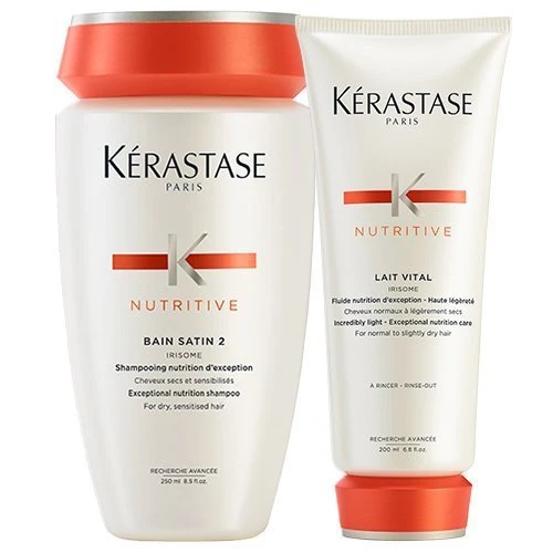 Kerastase Nutritive Bain Satin 250ml Lait Vital 200ml