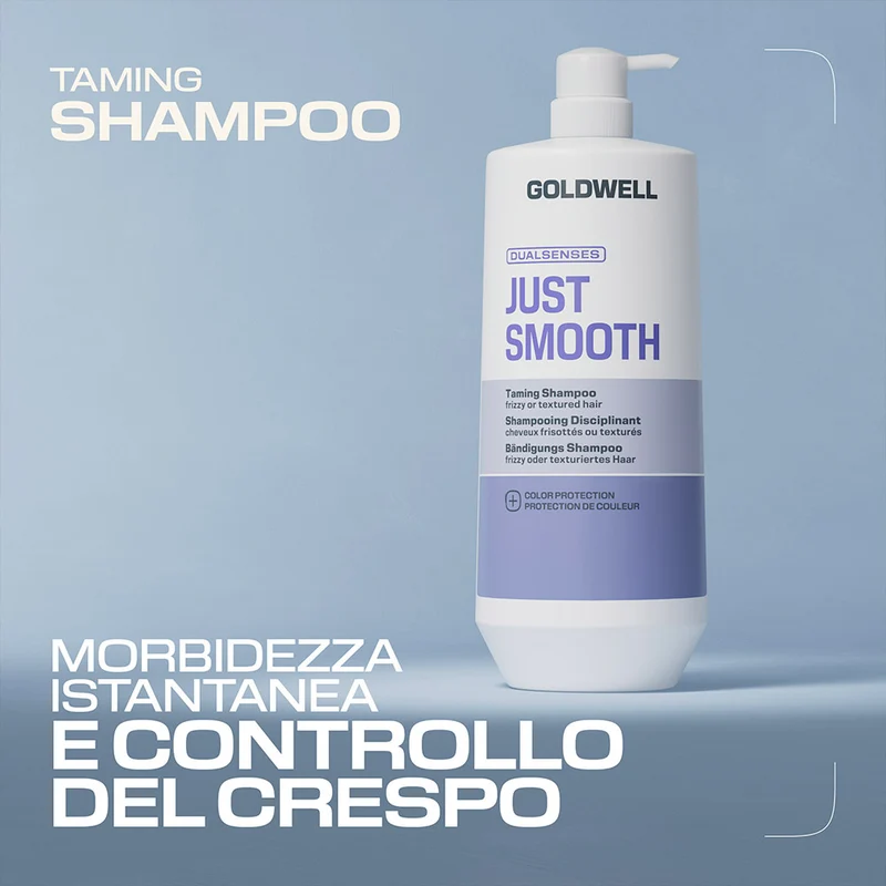 Goldwell Just Smooth Taming Shampoo 1000ml - shampoo per capelli crespi