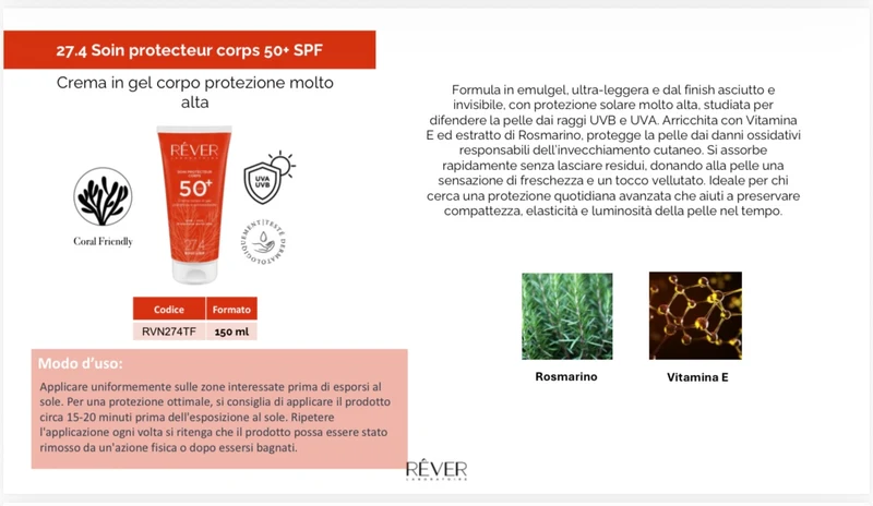 Crema in gel corpo protezione molto alta