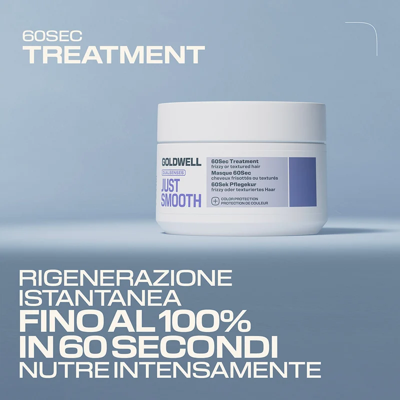 Goldwell Just Smooth 60Sec Treatment 200ml - maschera capelli crespi e indisciplinati