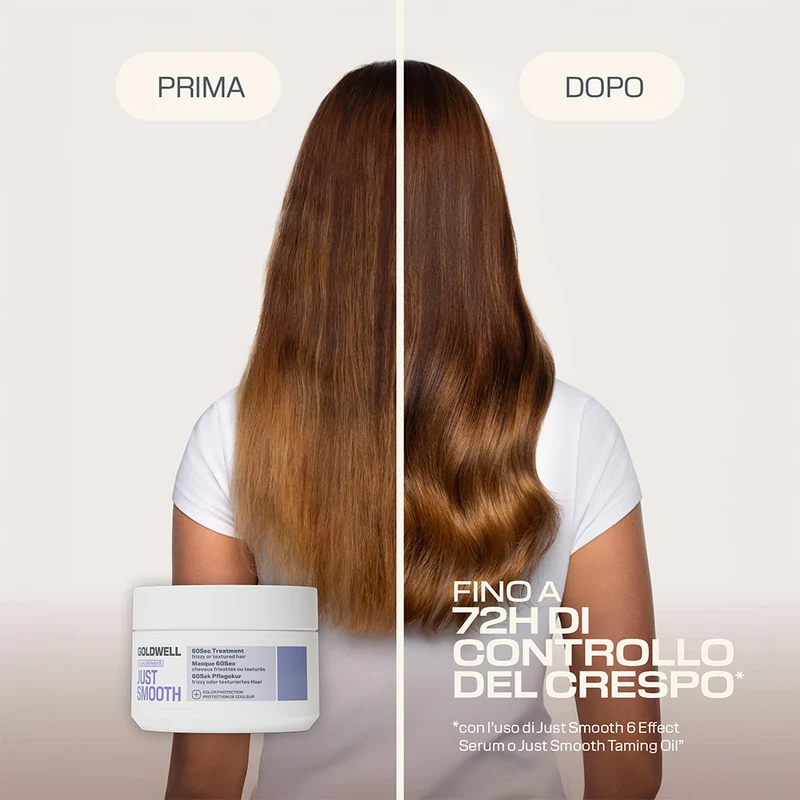 Goldwell Just Smooth 60Sec Treatment 200ml - maschera capelli crespi e indisciplinati