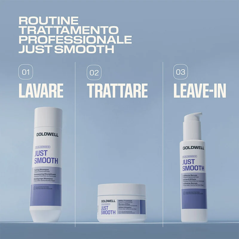 Goldwell Just Smooth 60Sec Treatment 200ml - maschera capelli crespi e indisciplinati