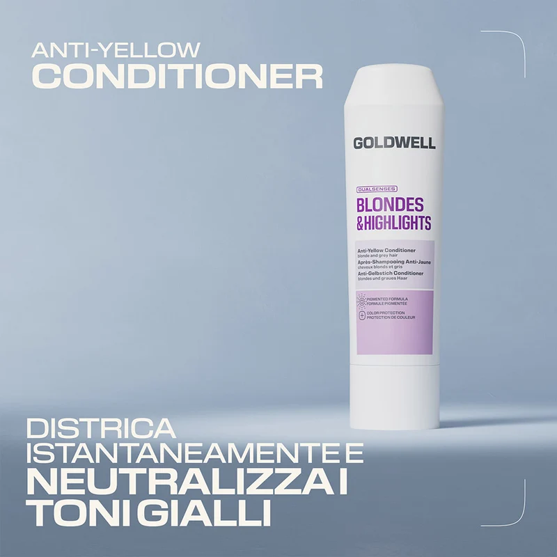 Goldwell Dualsenses Blonde & Highlights Toning Conditioner 200ml - balsamo capelli biondi