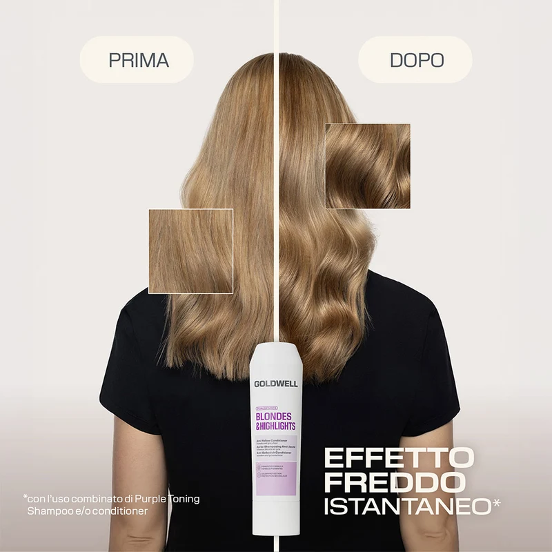 Goldwell Dualsenses Blonde & Highlights Toning Conditioner 200ml - balsamo capelli biondi