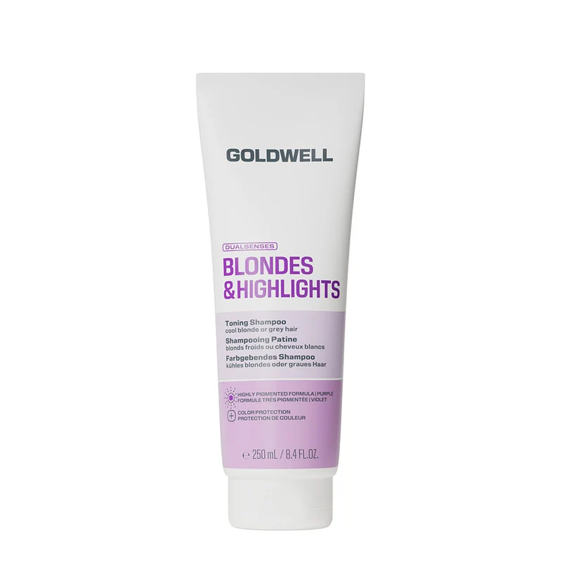 Goldwell Dualsenses Blonde & Highlights Toning Shampoo Purple 250ml - shampoo tonalizzante capelli biondi