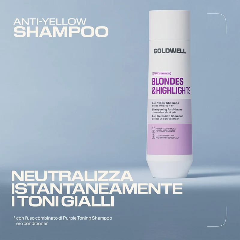 Goldwell Dualsenses Blonde & Highlights Anti-Yellow Shampoo 250ml - shampoo capelli biondi