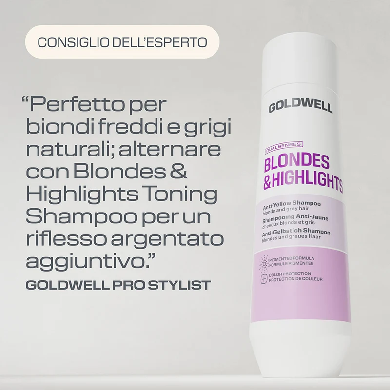 Goldwell Dualsenses Blonde & Highlights Anti-Yellow Shampoo 250ml - shampoo capelli biondi
