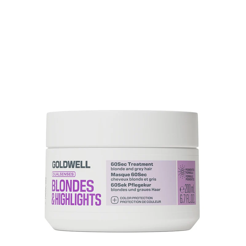 Goldwell Dualsenses Blonde & Highlights Anti-Yellow 60Sec Treatment 200ml - maschera capelli biondi