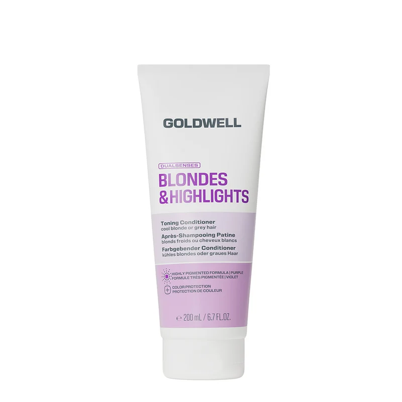 Goldwell Dualsenses Blonde & Highlights Toning Conditioner Purple 200ml - balsamo antigiallo