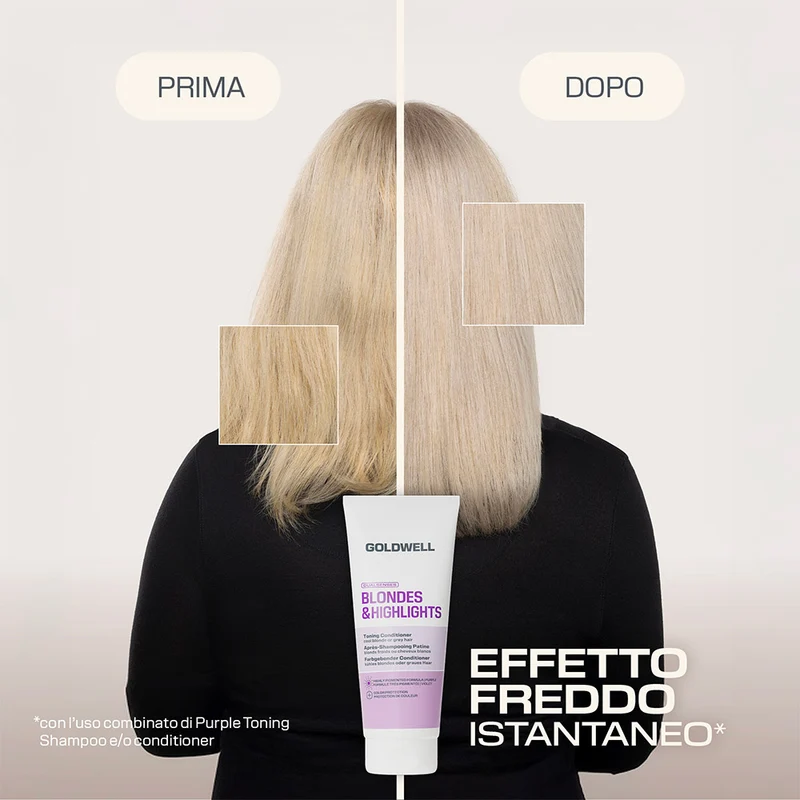 Goldwell Dualsenses Blonde & Highlights Toning Conditioner Purple 200ml - balsamo antigiallo