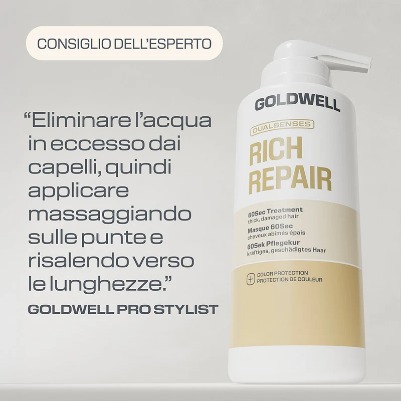 Goldwell Dualsenses Rich Repair 60sec Treatement 500ml - trattamento nutriente capelli danneggiati