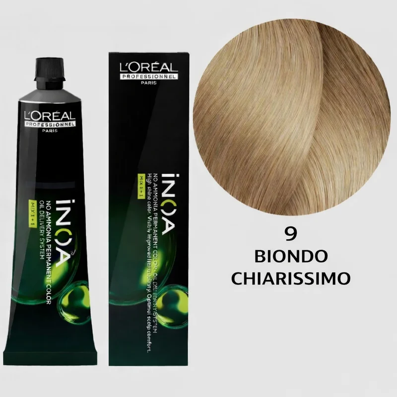 L’Oréal Professionnel Paris INOA n° 9 - 60gr Biondo Chiarissimo