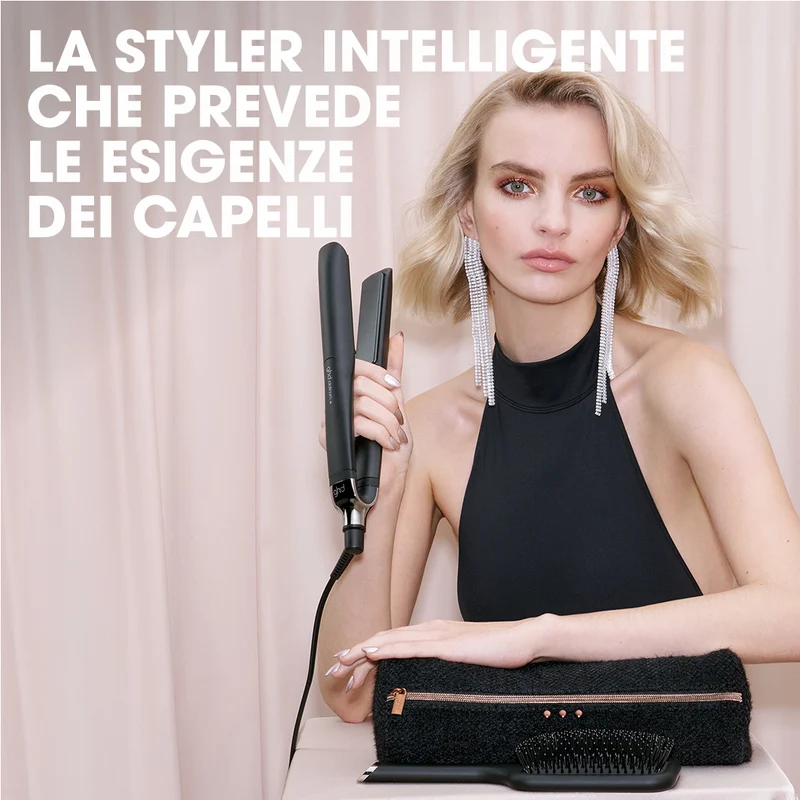 GHD Platinum+ Gift Set Nero, Piastra + Paddle Brush