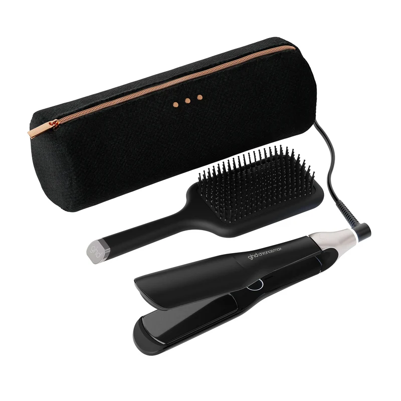 GHD Chronos Max Gift Set Nero, Piastra Larga + Paddle Brush
