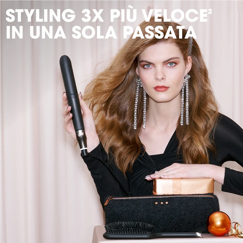GHD Chronos Gift Set Nero, Piastra + Paddle Brush