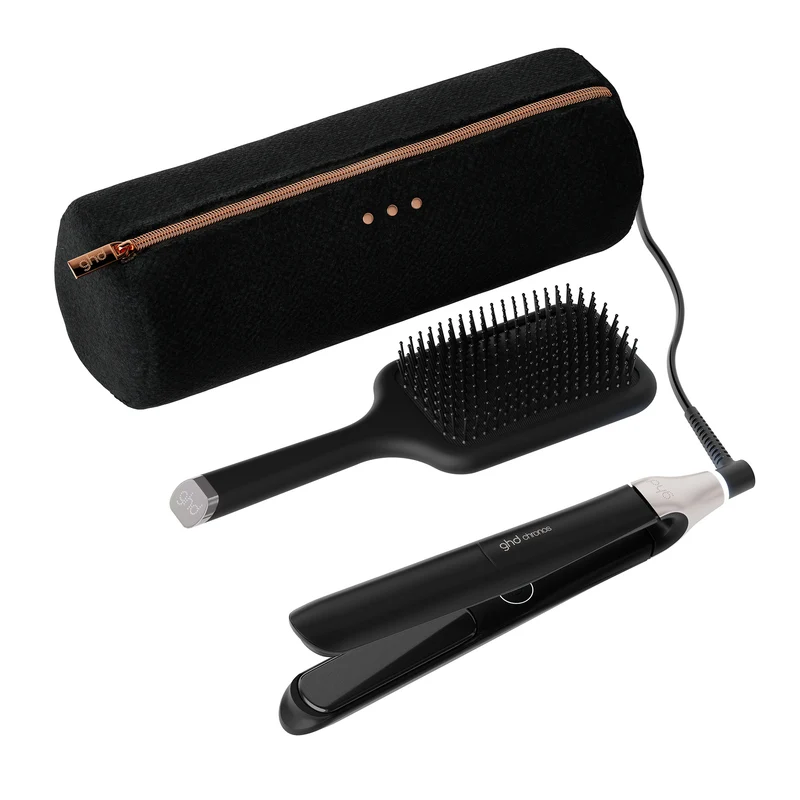 GHD Chronos Gift Set Nero, Piastra + Paddle Brush