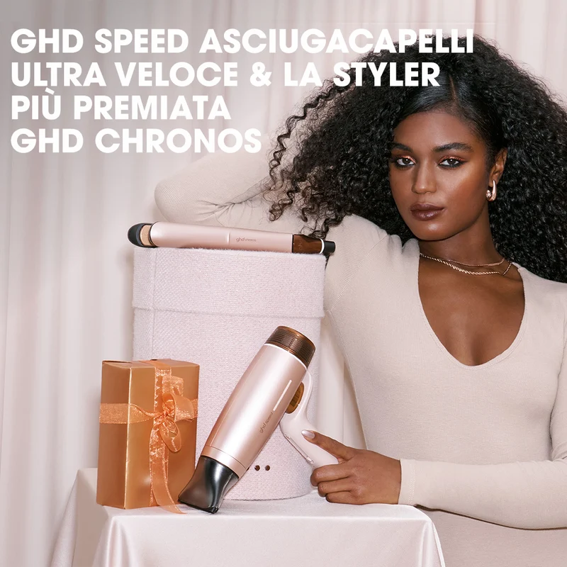 GHD Deluxe Gift Set Cashmere Beige, Chronos + Speed
