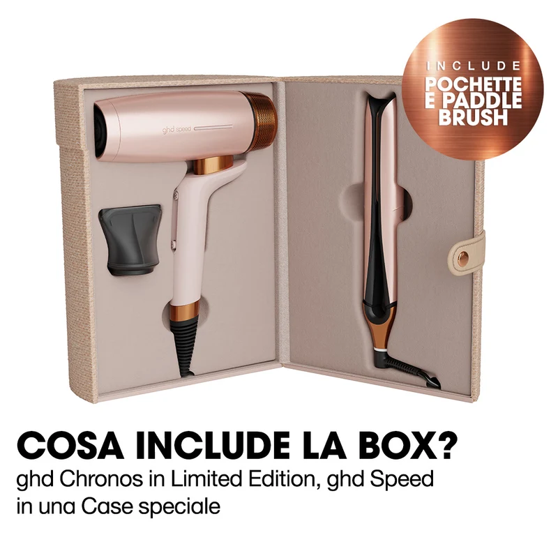 GHD Deluxe Gift Set Cashmere Beige, Chronos + Speed
