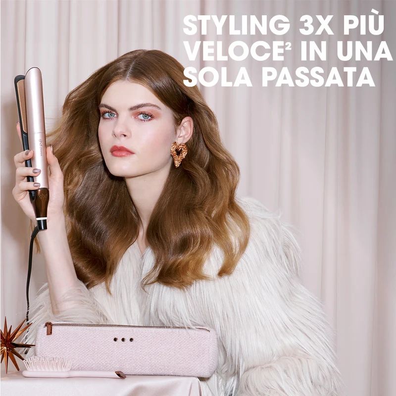 GHD Chronos Cashmere Beige, Piastra Gift Set con Spazzola