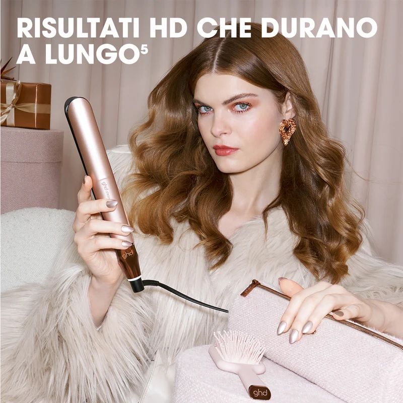 GHD Chronos Cashmere Beige, Piastra Gift Set con Spazzola