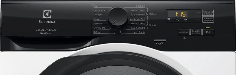 Electrolux EW6H1ZBG9C asciugatrice Libera installazione Caricamento frontale 9 kg Bianco, Nero