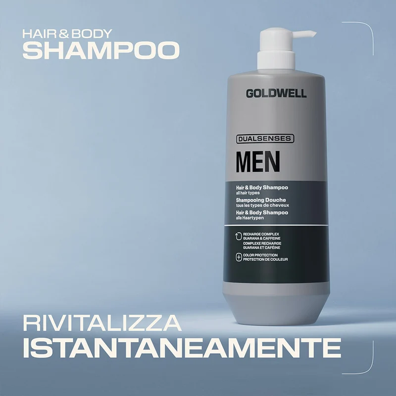 Goldwell Dualsenses Men Hair & Body Shampoo 1000ml - shampoo doccia per tutti i tipi di capelli