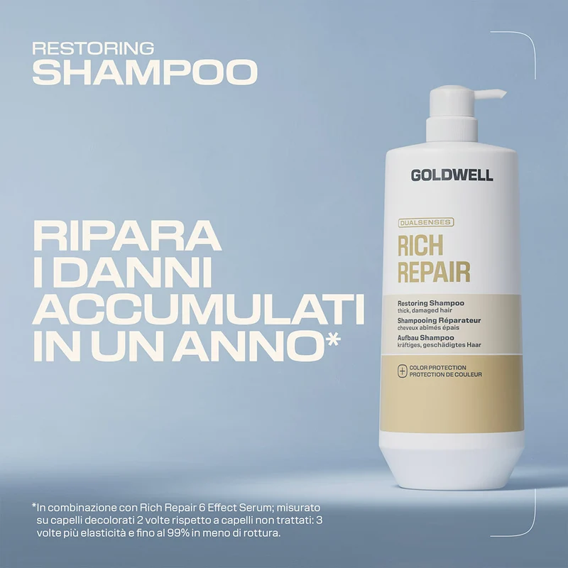 Goldwell Dualsenses Rich Repair Restoring Shampoo 1000ml - shampoo capelli danneggiati