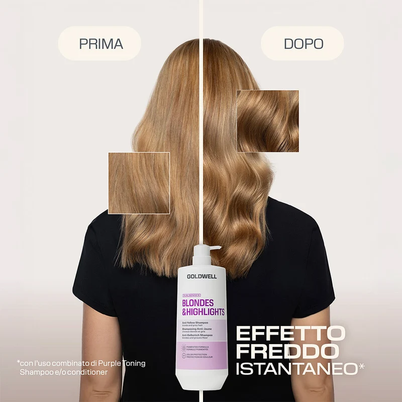Goldwell Dualsenses Blonde & Highlights Anti-Yellow Shampoo 1000ml - shampoo capelli biondi