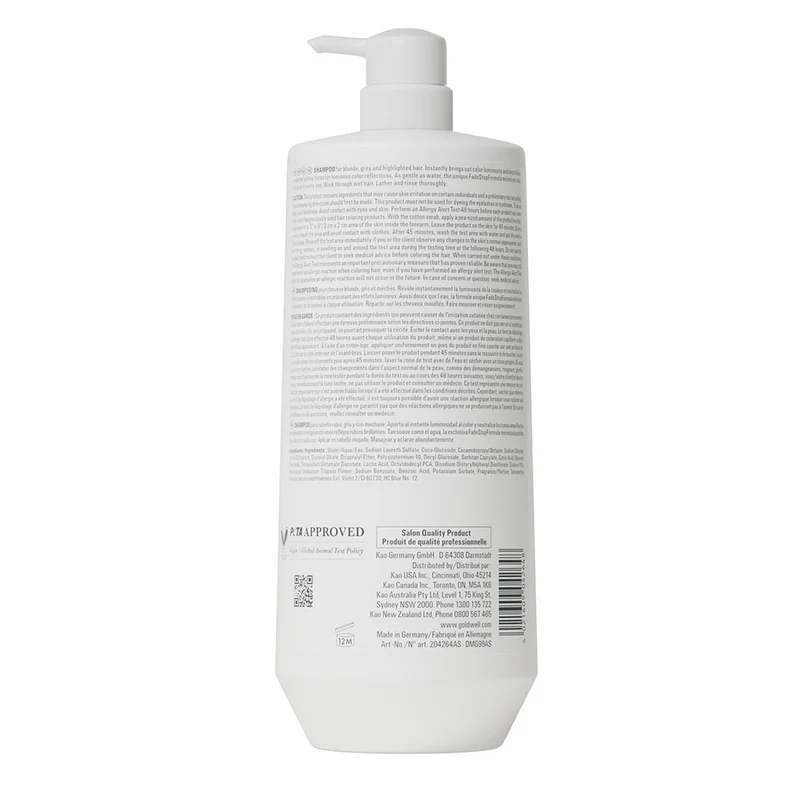 Goldwell Dualsenses Blonde & Highlights Anti-Yellow Shampoo 1000ml - shampoo capelli biondi