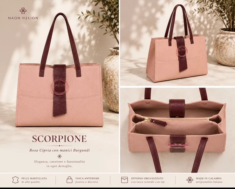 Scorpione Shopping Bag in pelle