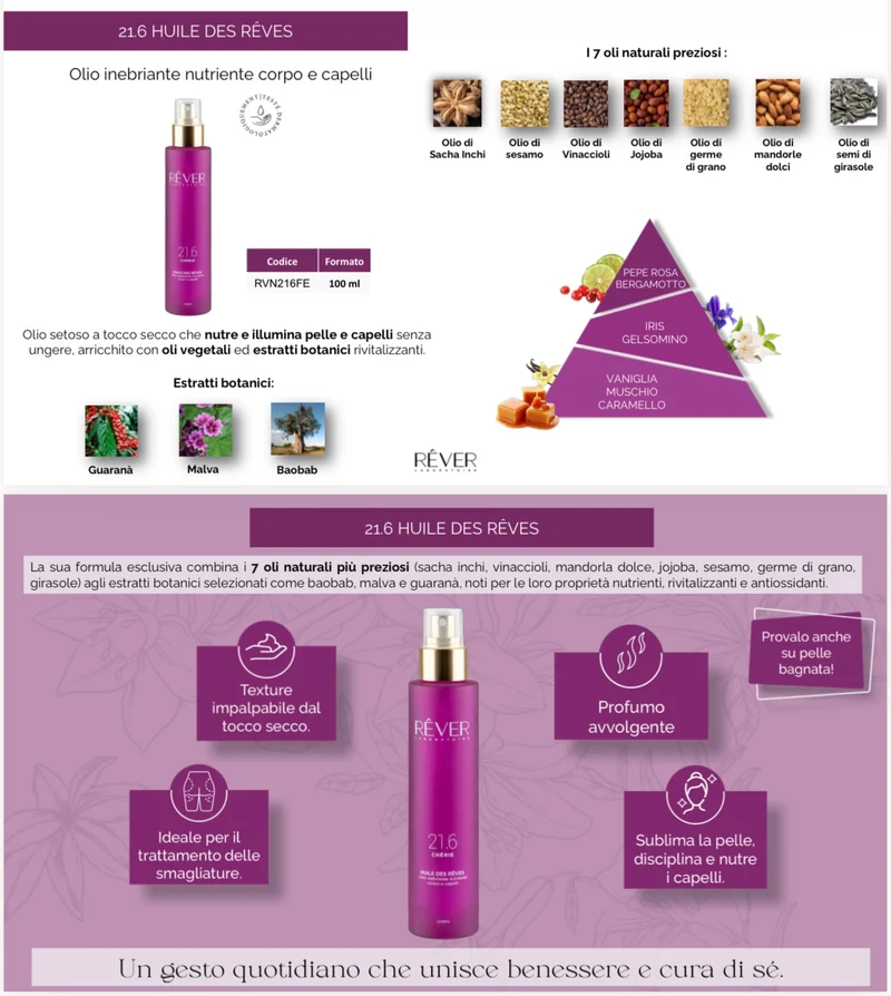 REVER Cherie 21.6 HUILE DES RÊVES 100 ml