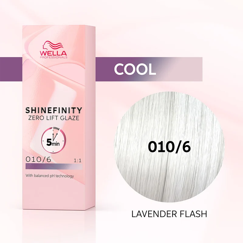 Wella Shinefinity Zero Lift Glaze Lavender Flash 010/6 60ml - colorazione demi permanente
