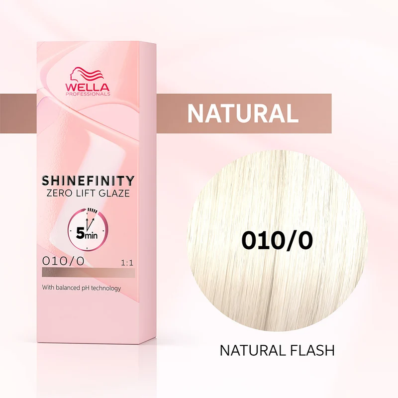 Wella Shinefinity Zero Lift Glaze Natural Flash 010/0 60ml - colorazione demi permanente