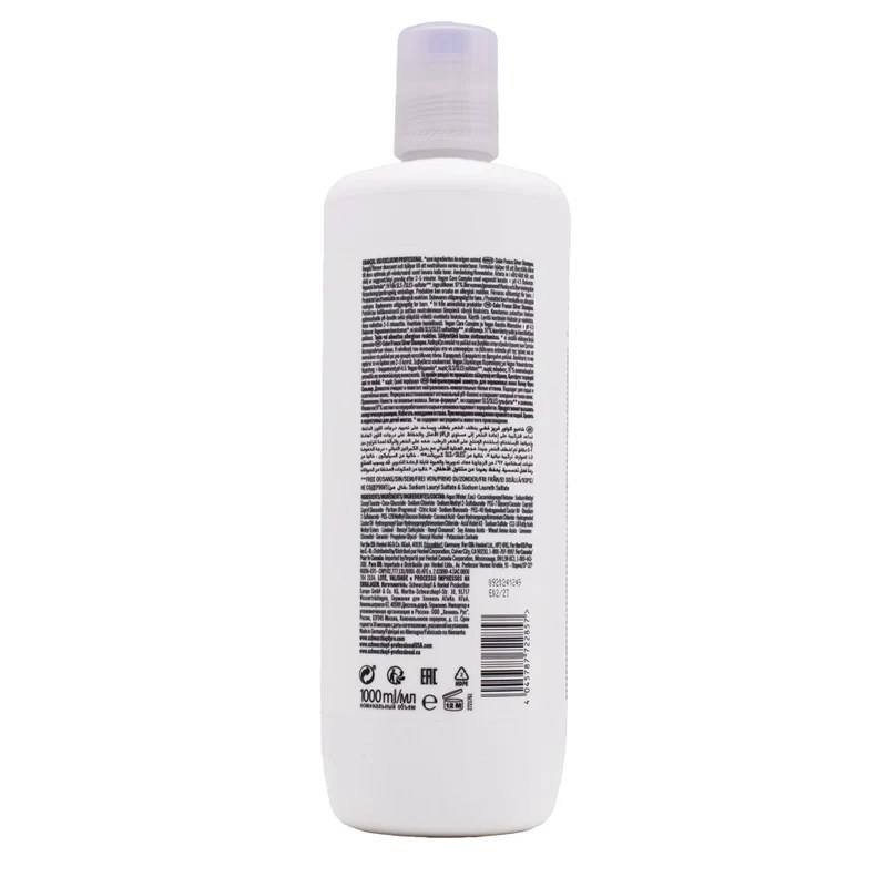 Schwarzkopf BC Bonacure Color Freeze Silver Shampoo pH 4.5 1000ml - shampoo antigiallo per capelli grigi e bianchi